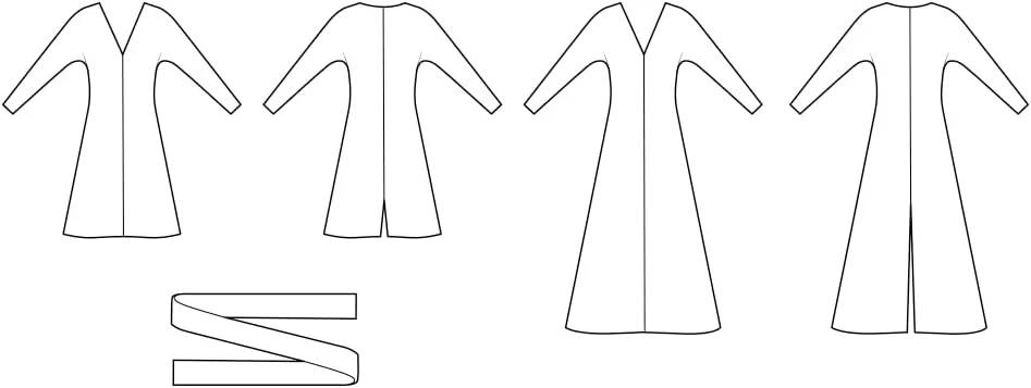 الگوی خیاطی لباس بافتنی سریع و ساده زنانه مدل SS3046K5 مربوط به دهه 1970 با شال، کد طراحی S3046، سایزهای 8-10-12-14-16، چند رنگ الگوی خیاطی لباس بافتنی سریع و ساده زنانه مدل SS3046K5 مربوط به دهه 1970 با شال، کد طراحی S3046، سایزهای 8-10-12-14-16، چند رنگ