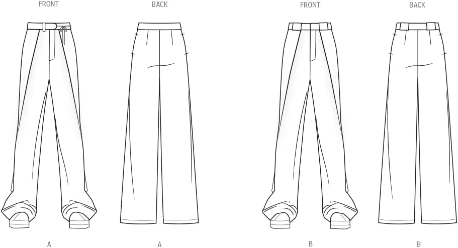 الگوی خیاطی شلوار زنانه مدل Simplicity SS3006Y5، شلوار زاویه دار جلو، کد طراحی S3006، سایزهای 18-20-22-24-26، چند رنگ
