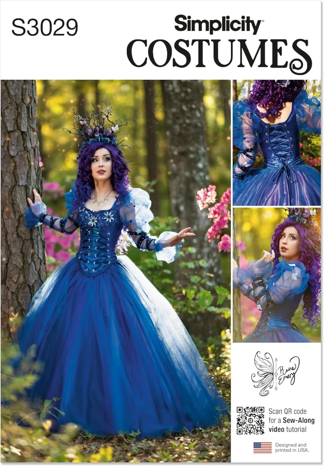 الگوی خیاطی لباس مجلسی زنانه Simplicity SS3029U5 اثر رین امری، کد طراحی S3029، سایزهای 16-18-20-22-24، چند رنگ