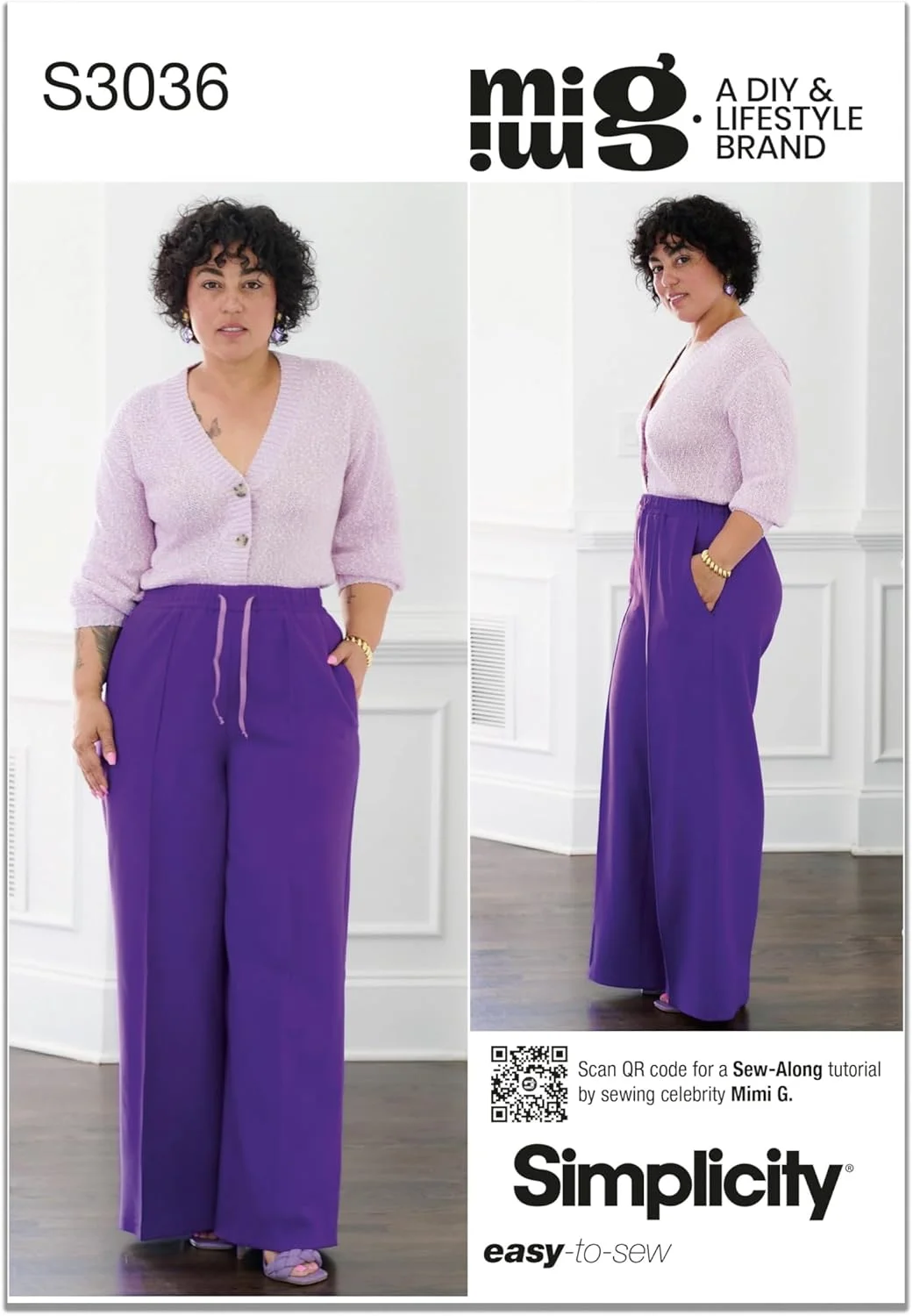 الگوی خیاطی شلوار جاگر زنانه Simplicity SS3036K5 توسط Mimi G Style، کد طراحی S3036، سایزهای 8-10-12-14-16