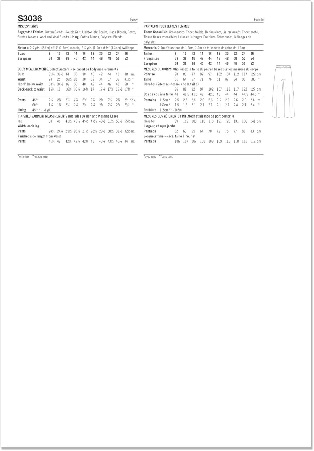 الگوی خیاطی شلوار جاگر زنانه Simplicity SS3036K5 توسط Mimi G Style، کد طراحی S3036، سایزهای 8-10-12-14-16