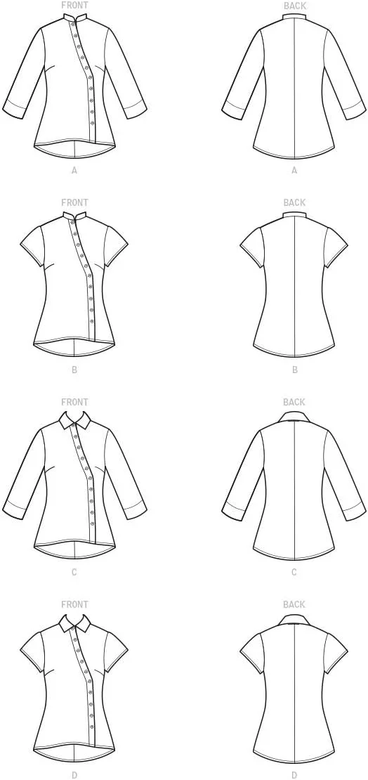 الگوی خیاطی سادگی S9106 پیراهن دکمه دار جلو زنانه و دخترانه، متنوع، BB (20W-22W-24W-26W-28W)