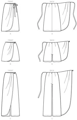 الگوی خیاطی SIMPLICITY S9111 برای دامن، شلوارک و شلوار فاق کوتاه زنانه، متنوع، H5 (6-8-10-12-14)