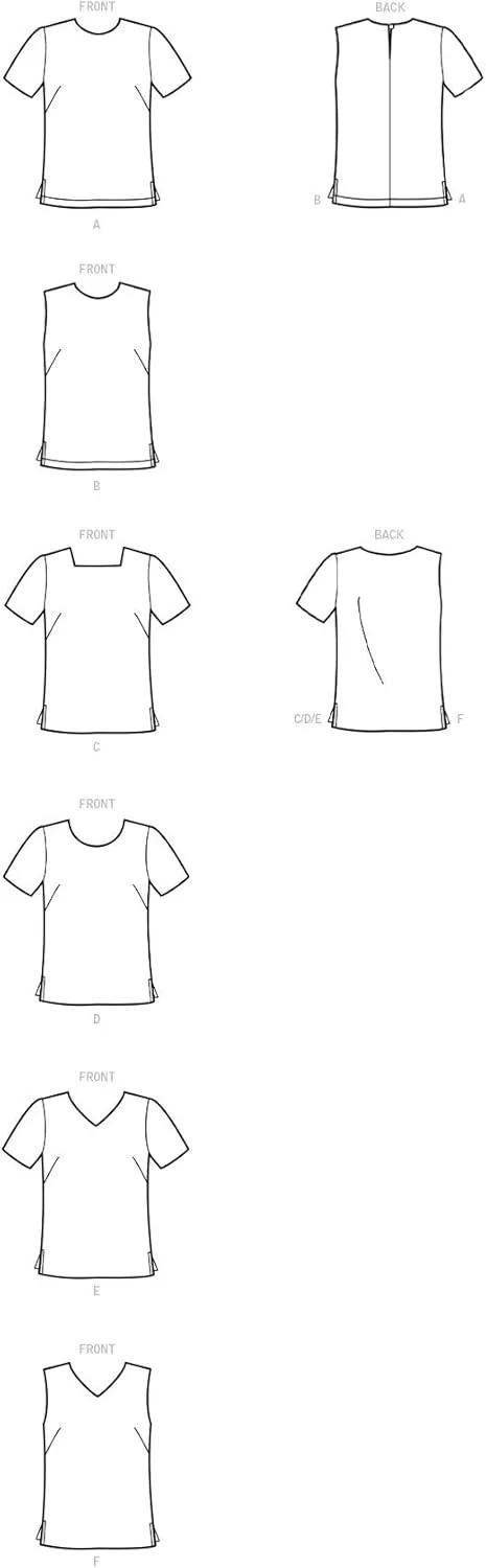 الگوی خیاطی SIMPLICITY S9133 تاپ های زنانه، متنوع، K5 (8-10-12-14-16)