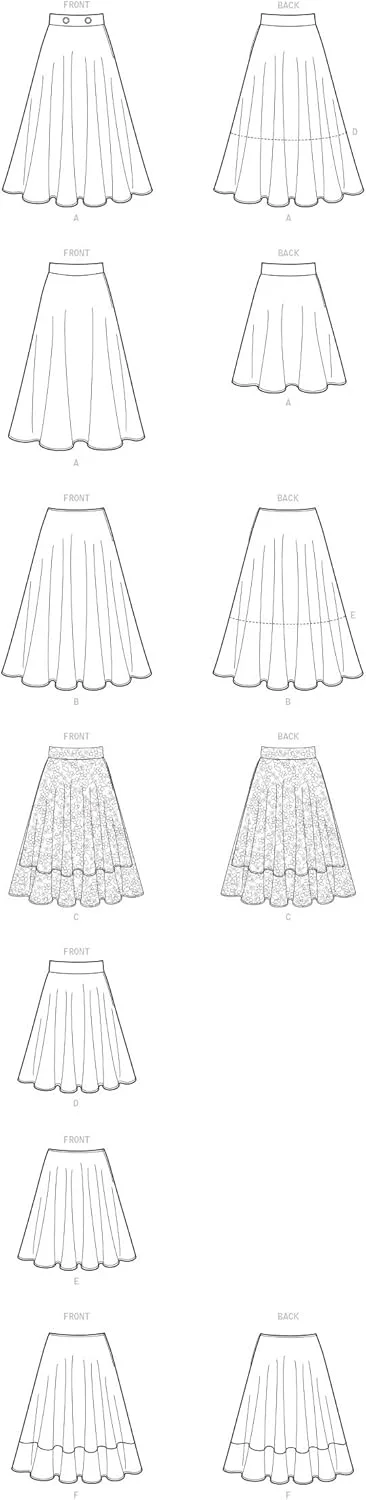 الگوی خیاطی SIMPLICITY مدل S9123 دامن زنانه، متنوع، R5 (14-16-18-20-22)