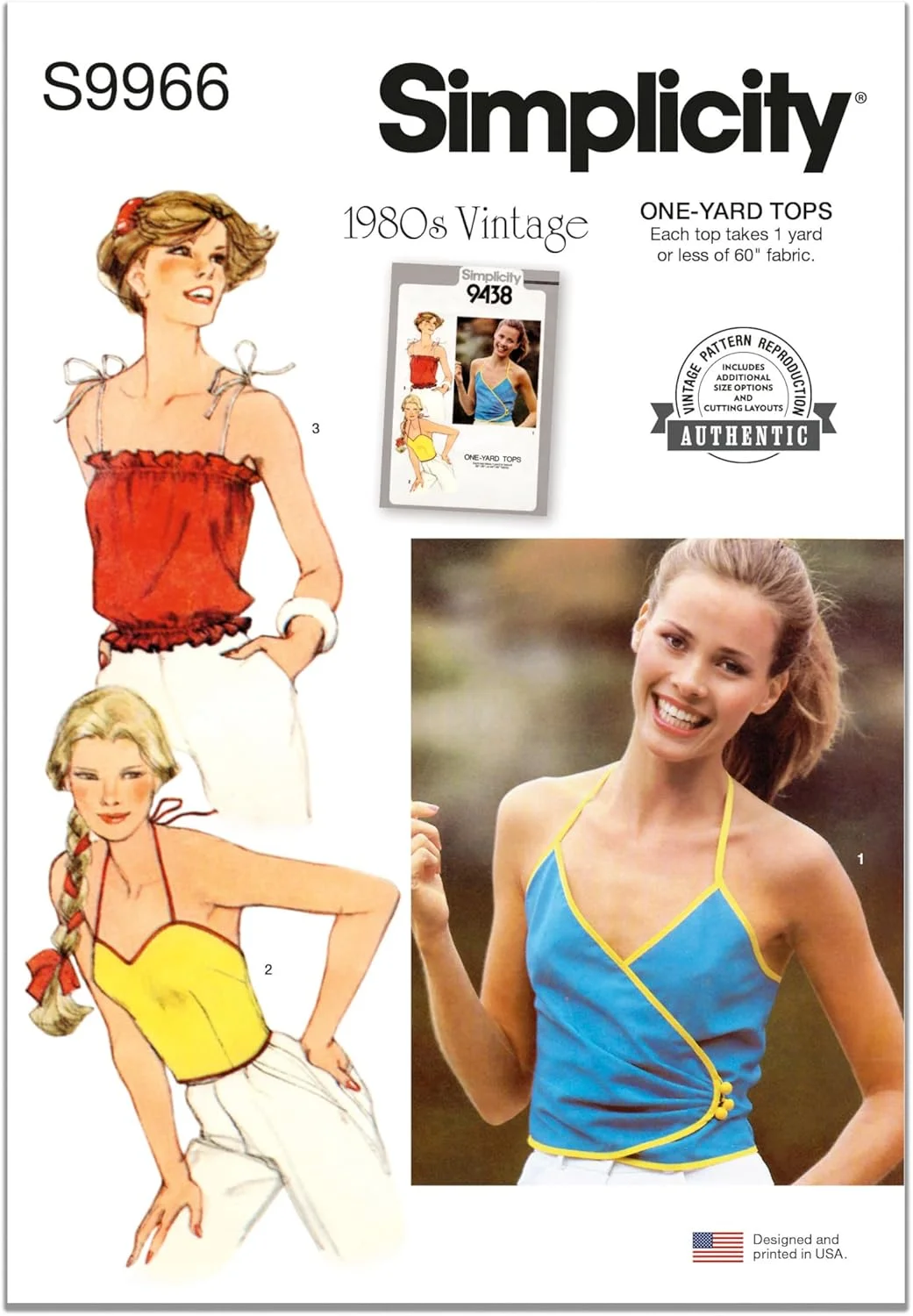 الگوی خیاطی SIMPLICITY مدل SS9966A تاپ زنانه A (سایز 6-8-10-12-14-16)