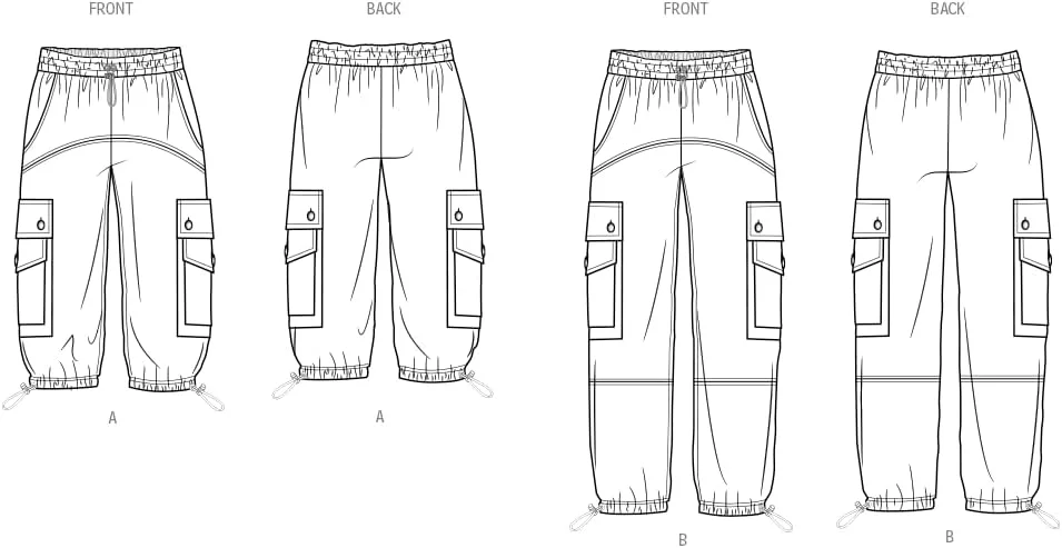 الگوی خیاطی سادگی SS9959A شلوار کارگو یونیسکس A (XS-S-M-L-XL-XXL)