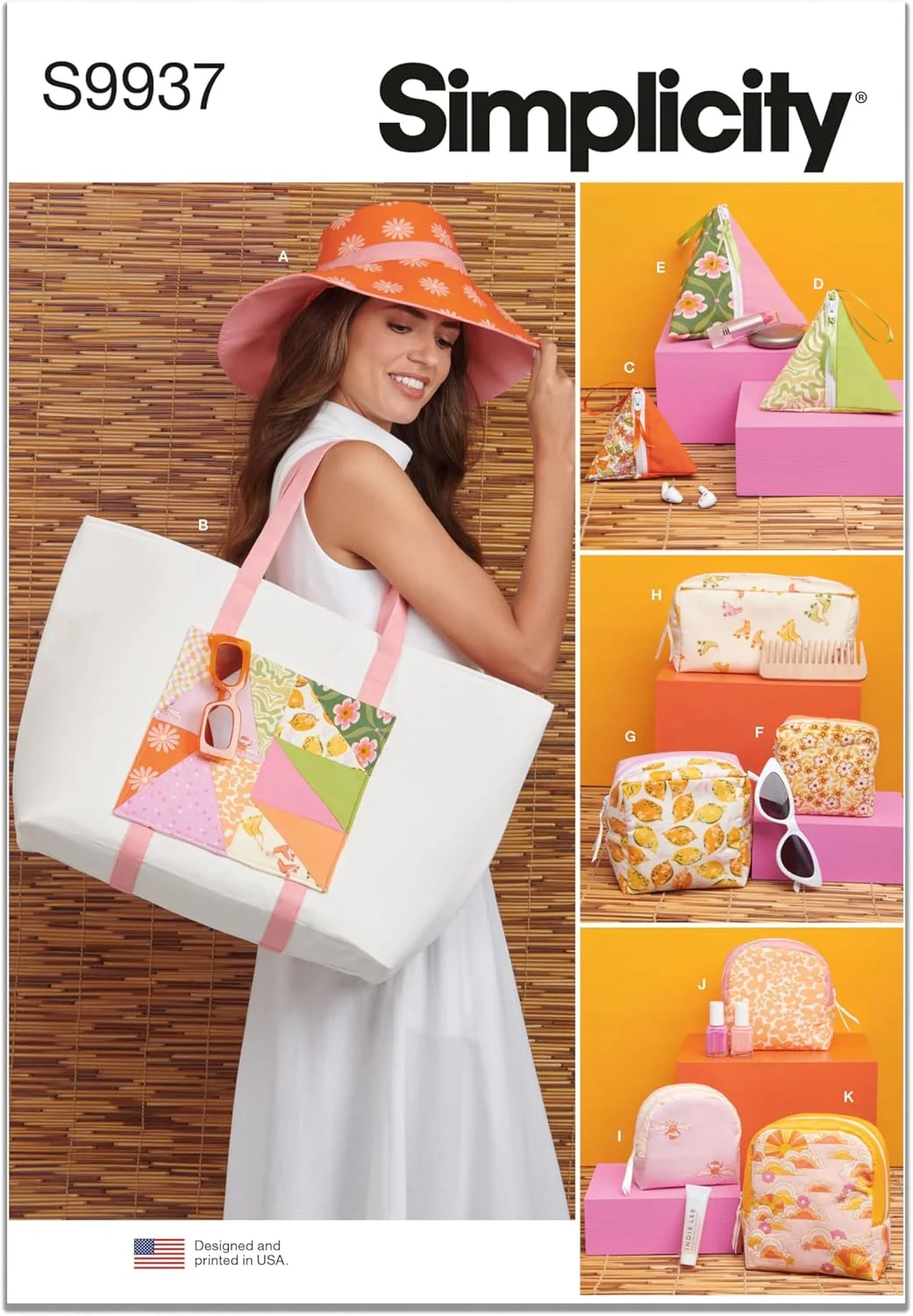 الگوی خیاطی SIMPLICITY مدل SS9937A برای کلاه، کیف دستی و کیف زیپ دار A ()