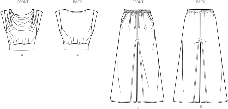 الگوی خیاطی SIMPLICITY مدل SS9929AA ست راحتی زنانه و دخترانه توسط Mimi G Style AA (XS-S-M-L-XL)