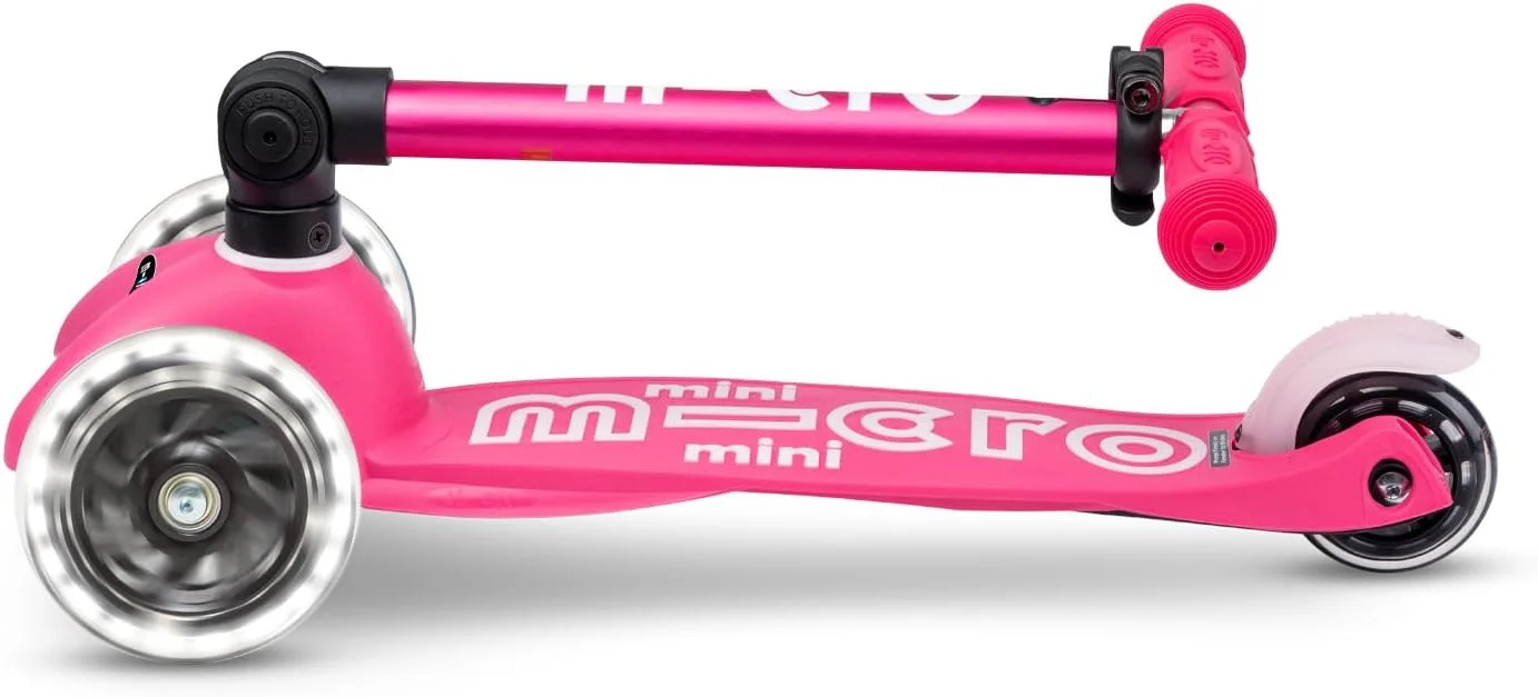 میکرو کیک بورد - مینی اسکوتر تاشو LED دلوکس، 3 چرخ، فرمان متمایل به فرمان، اسکوتر میکرو سوئیسی طراحی شده با چرخ های LED روشن، برای کودکان 2-5 ساله میکرو کیک بورد - مینی اسکوتر تاشو LED دلوکس، 3 چرخ، فرمان متمایل به فرمان، اسکوتر میکرو سوئیسی طراحی شده با چرخ های LED روشن، برای کودکان 2-5 ساله