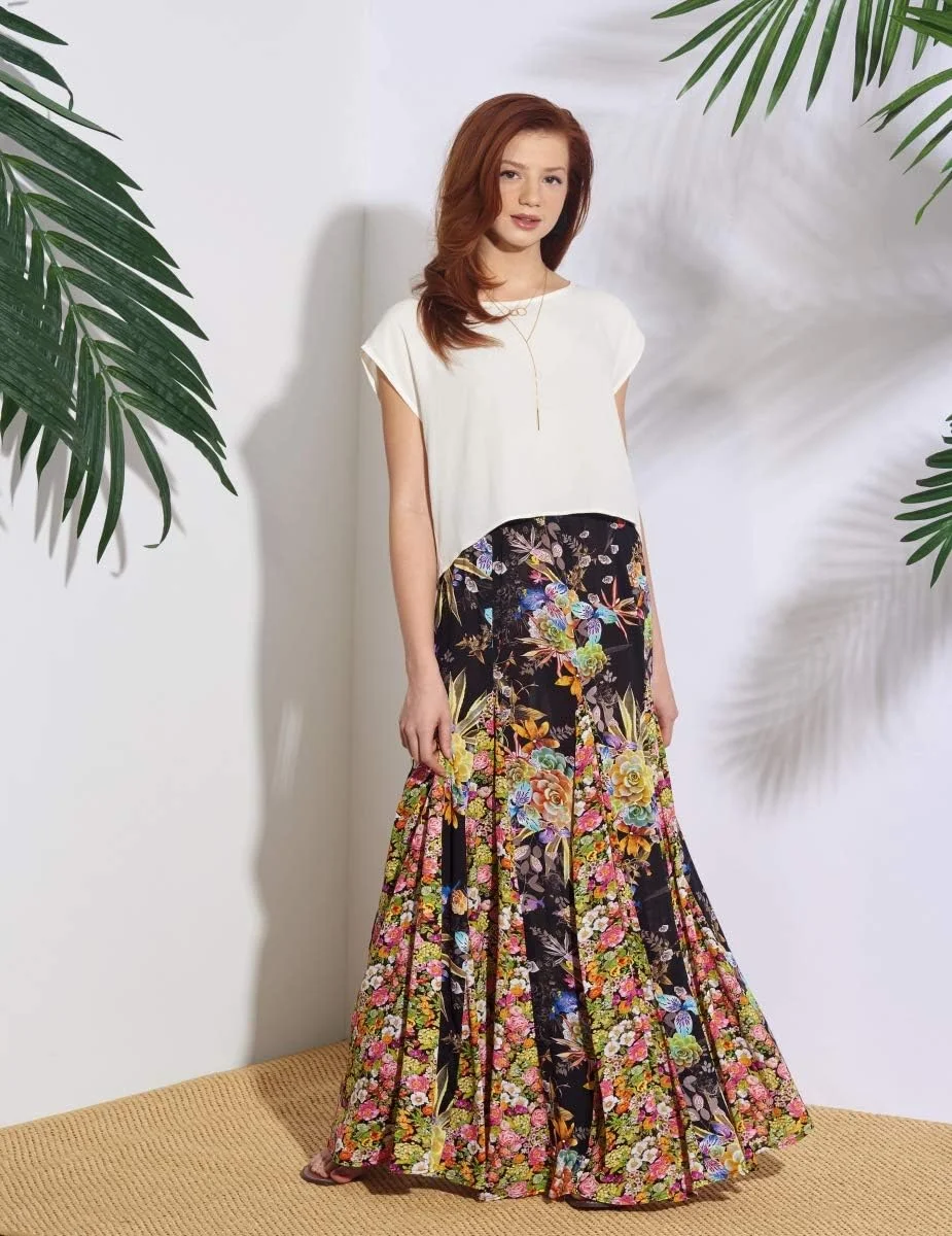 الگوی خیاطی دامن زنانه سیمپلیسیتی S8923R5، کاغذی، سفید، متنوع