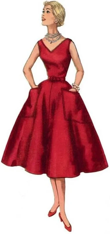 الگوی خیاطی سادگی S9449 لباس زنانه، سارافون و دامن