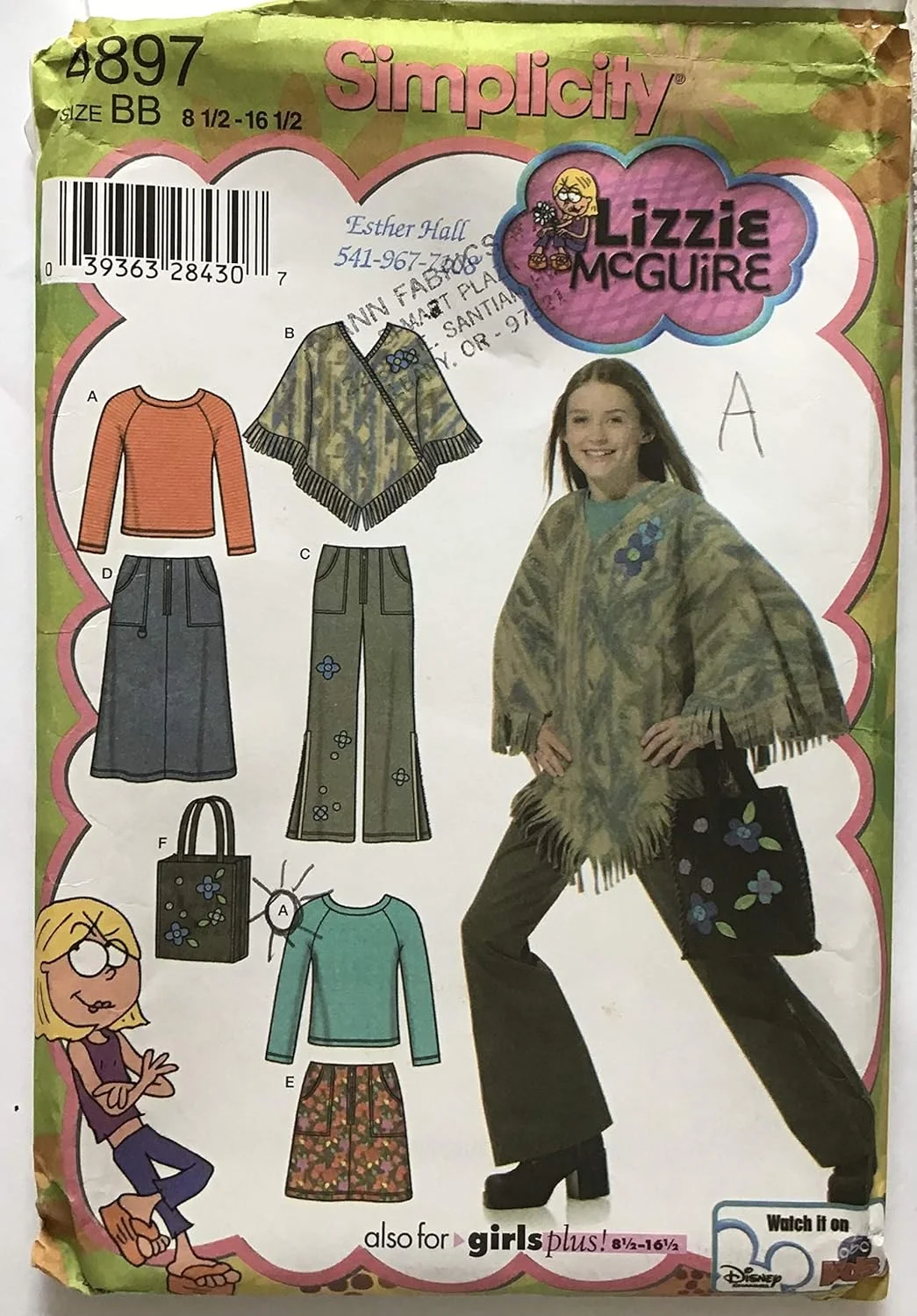 الگوی خیاطی سادگی 4897 لیزی مکگوایر، دامن، شلوار، پانچو، تاپ و کیف دخترانه سایز 8 تا 16 الگوی خیاطی سادگی 4897 لیزی مکگوایر، دامن، شلوار، پانچو، تاپ و کیف دخترانه سایز 8 تا 16