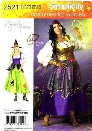 الگوی خیاطی سادگی 2521 Khaliah Ali لباس رقص شکم کولی جادوگر سایز 26 - 32 الگوی خیاطی سادگی 2521 Khaliah Ali لباس رقص شکم کولی جادوگر سایز 26 - 32