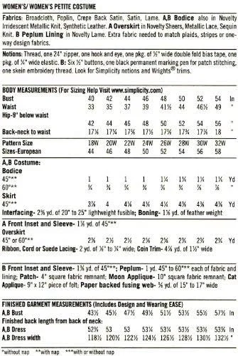 الگوی خیاطی سادگی 2521 Khaliah Ali لباس رقص شکم کولی جادوگر سایز 26 - 32