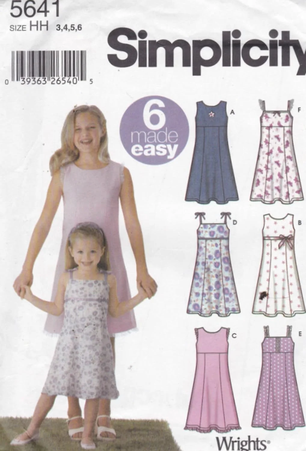 الگوی خیاطی سادگی 5641 6 لباس دخترانه آسان دوز سایز 3-6 الگوی خیاطی سادگی 5641 6 لباس دخترانه آسان دوز سایز 3-6