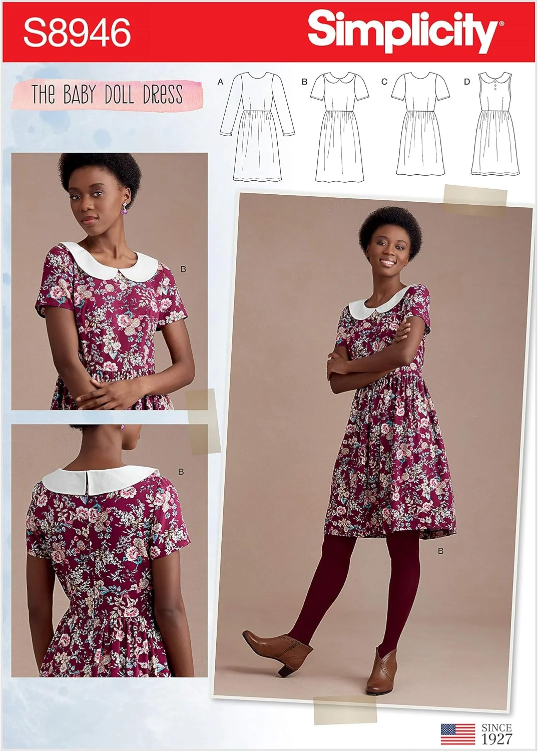 الگوی خیاطی سادگی S8946 لباس زنانه، کاغذی، سفید، متنوع الگوی خیاطی سادگی S8946 لباس زنانه، کاغذی، سفید، متنوع