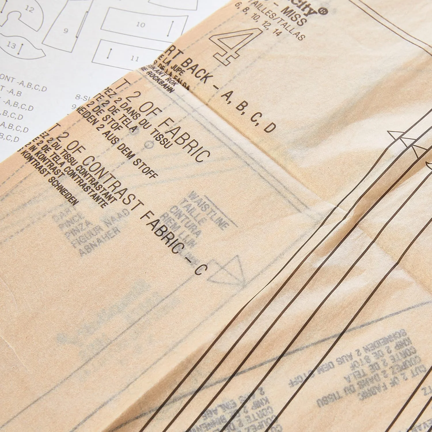 الگوی خیاطی سادگی S8875 لباس زنانه، کاغذی، سفید، متنوع