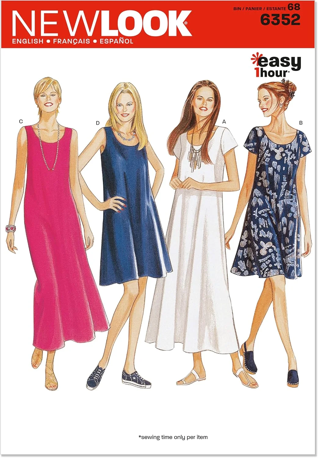 الگوی خیاطی لباس زنانه Simplicity New Look 6352، سایز A (8-10-12-14-16-18) الگوی خیاطی لباس زنانه Simplicity New Look 6352، سایز A (8-10-12-14-16-18)
