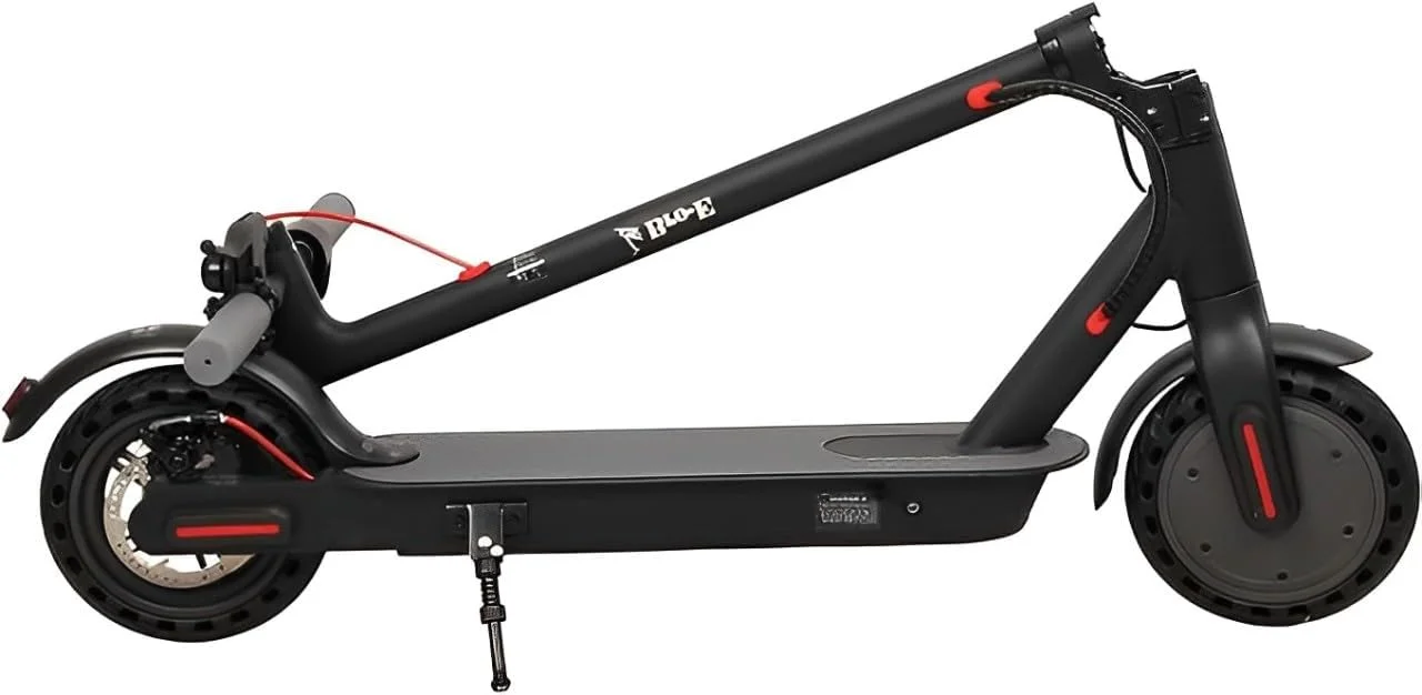 اسکوتر برقی با چراغ راهنمای چشمک زن، موتور براشلس 350 وات، برد 30 کیلومتر، کنترل برنامه، سرعت 40 کیلومتر در ساعت، شامل کلاه ایمنی رایگان، ژاکت بازتابنده، قفل کلیدی