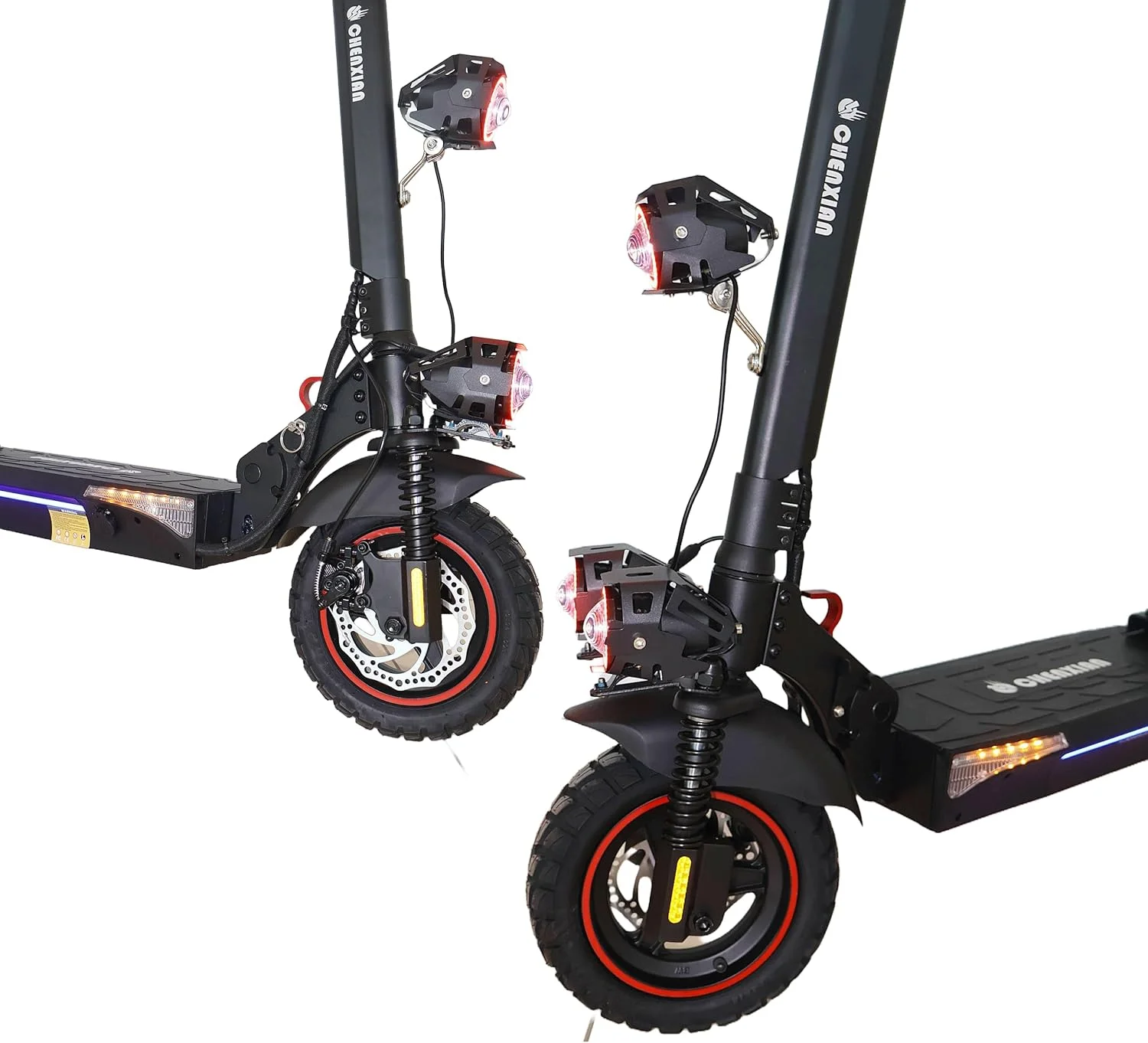 اسکوتر تاشو CHENXIAN T4 با صندلی - سیستم تعلیق دوگانه، ترمزهای دیسکی جلو و عقب، جک، فرمان تاشو - اسکوتر رفت و آمد بزرگسالان برای سفرهای شهری