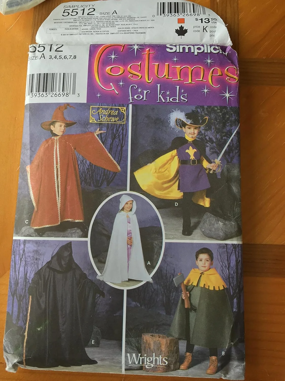 الگوی خیاطی سادگی 5512 A لباس های فانتزی کودکانه