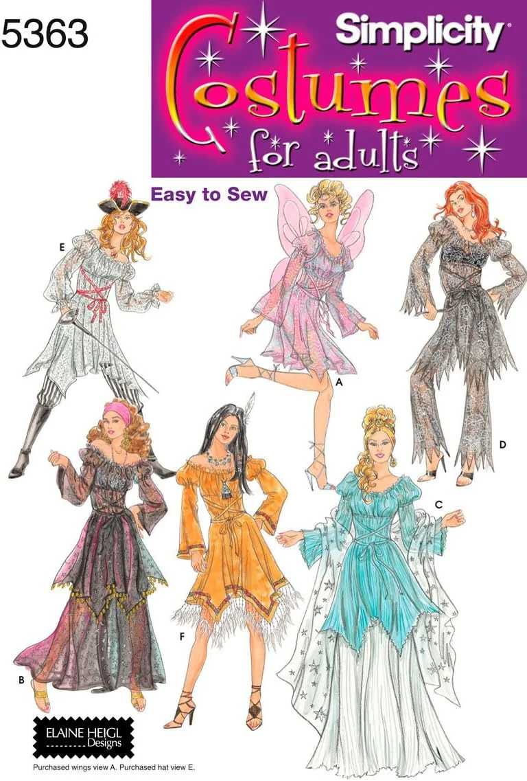 الگوی خیاطی سادگی 5363 RR لباس های فانتزی زنانه