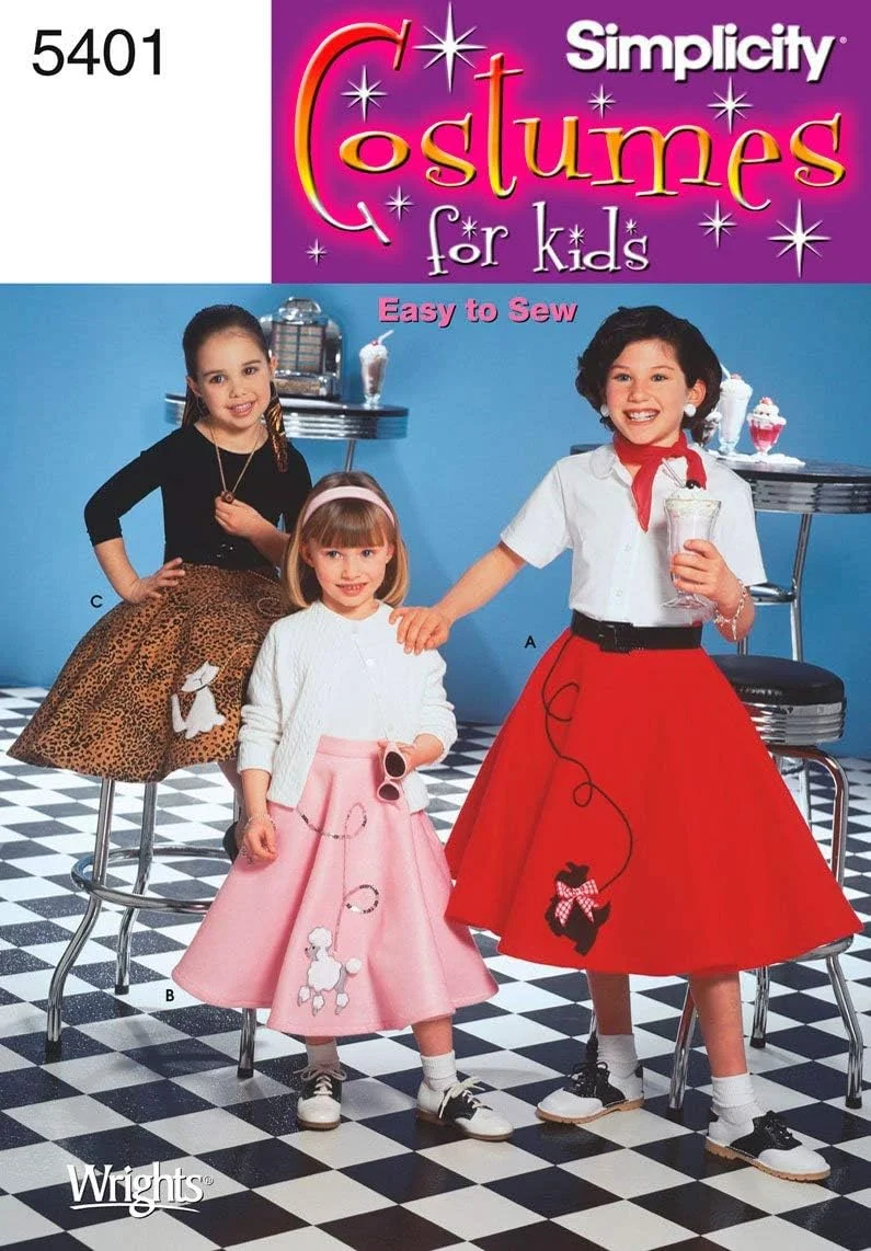 الگوی خیاطی سادگی 5401 HH لباس های کودک و دخترانه