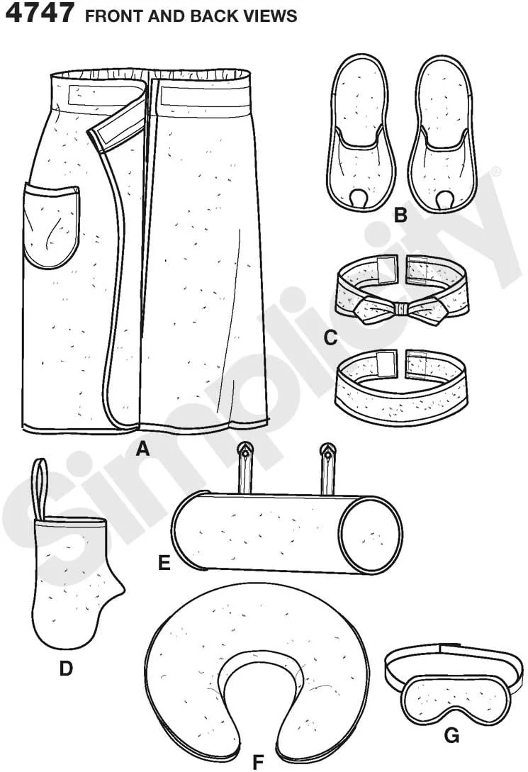 الگوی خیاطی سادگی 4747 صنایع دستی، A (XS-S-M-L-XL)