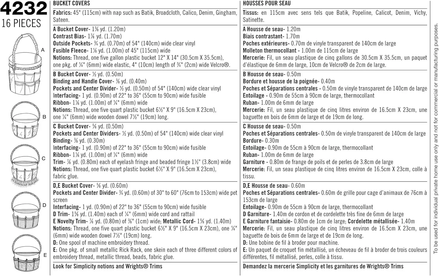 الگوی خیاطی سادگی 4232 سایز واحد صنایع دستی