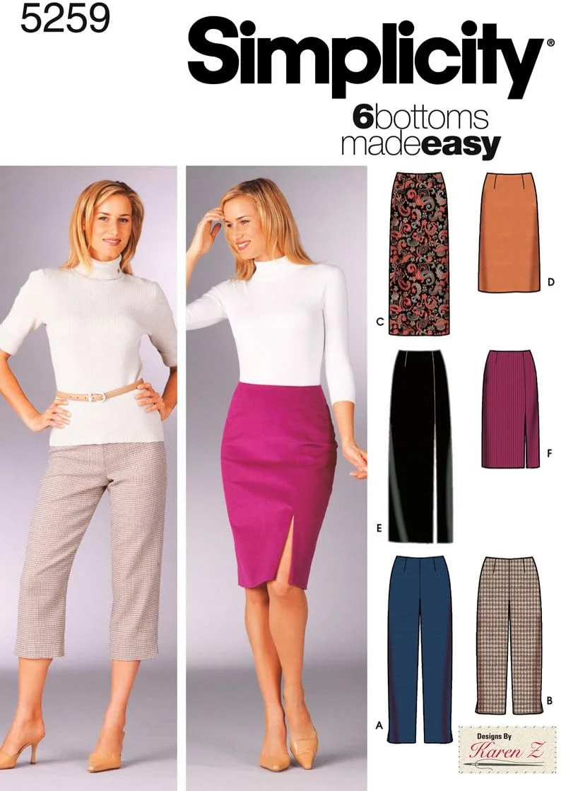 الگوی خیاطی سادگی 5259 KK شلوار و دامن زنانه