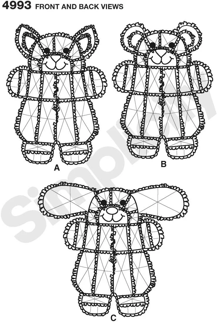الگوی خیاطی سادگی 4993، صنایع دستی، تک سایز