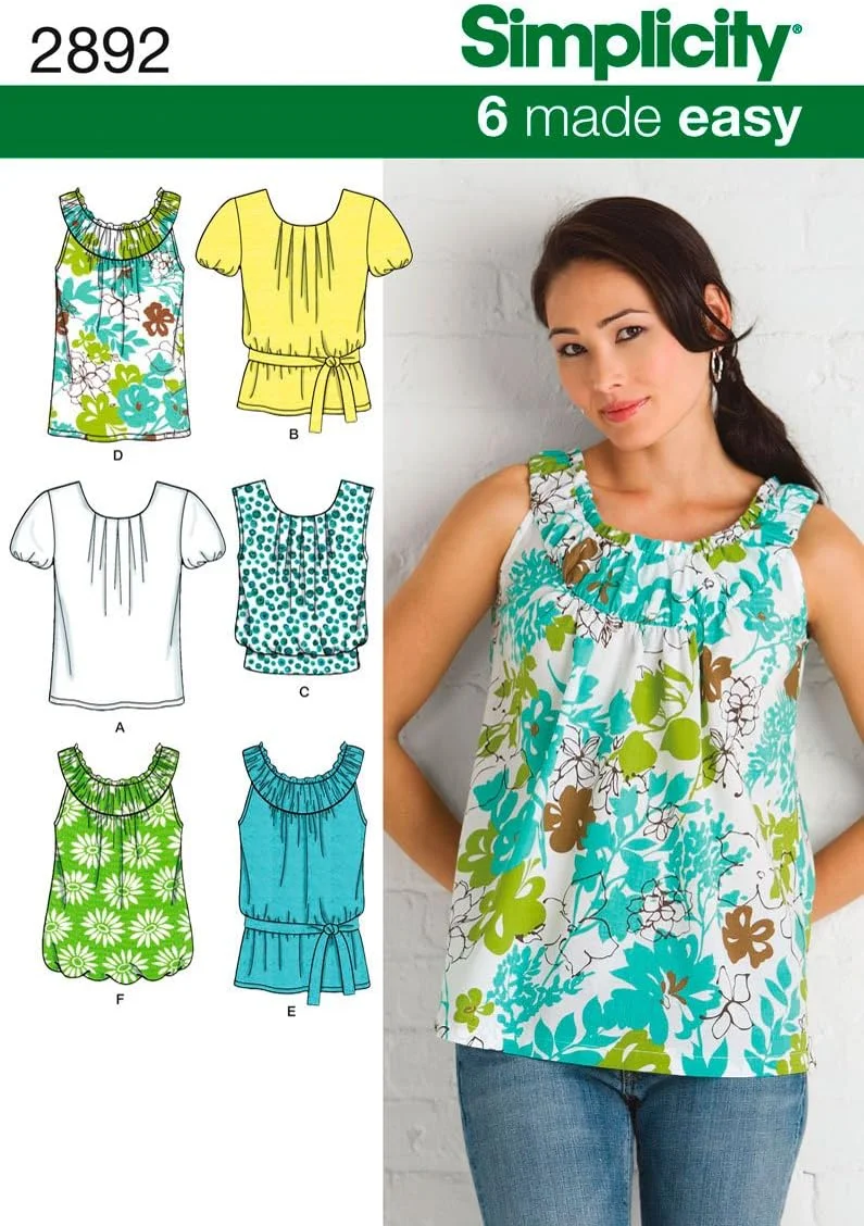 الگوی خیاطی سادگی 2892 H5 تاپ زنانه