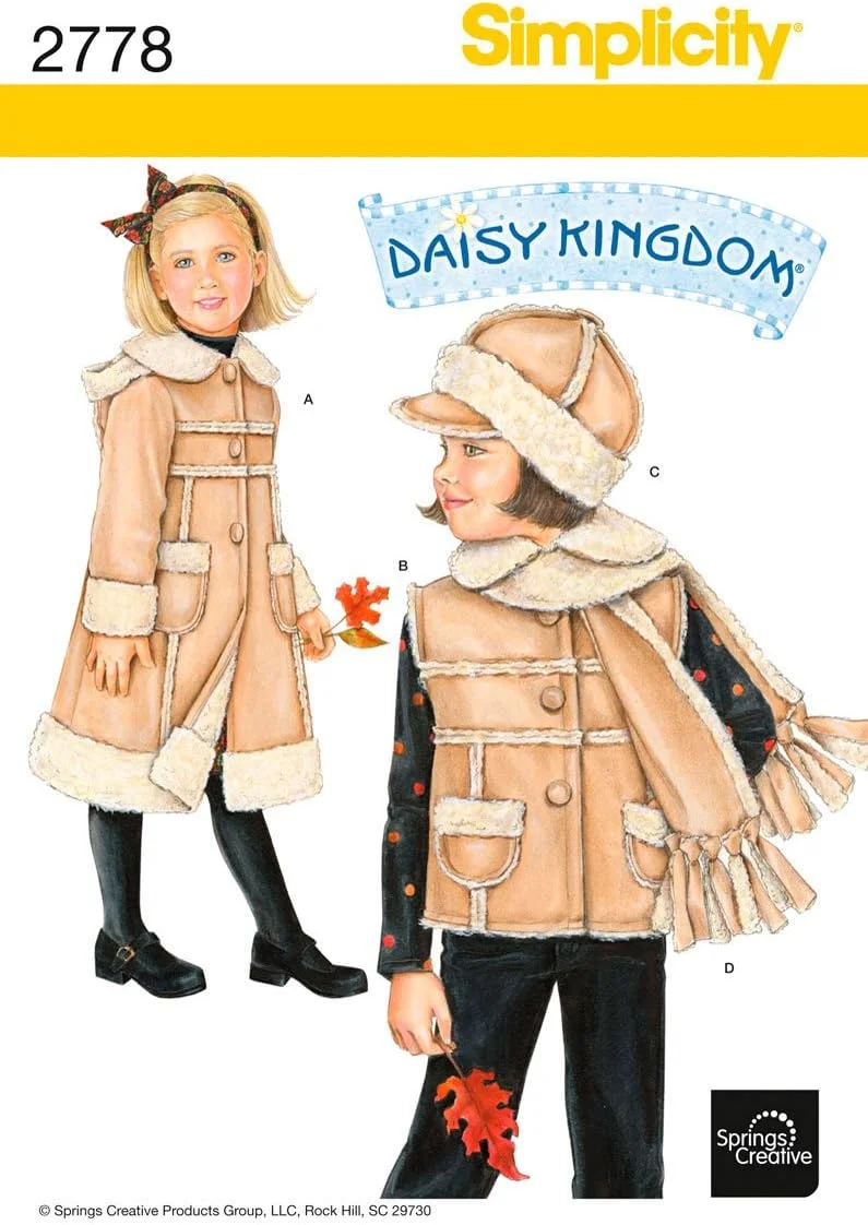 الگوی خیاطی سادگی 2778 کت و ژاکت بچگانه، A (3