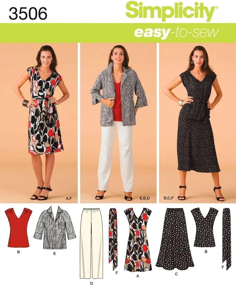 الگوی خیاطی سادگی 3506 AA لباس ورزشی سایز بزرگ/زنانه