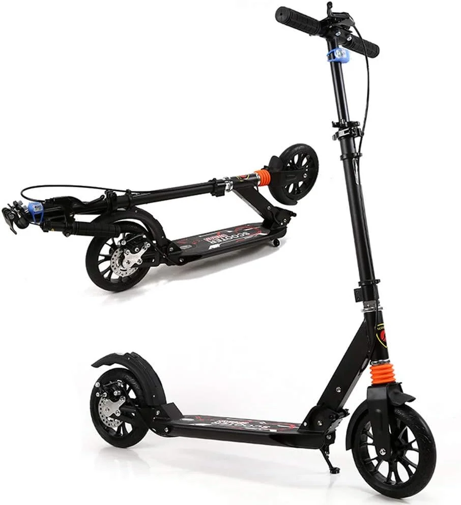 اسکوتر بزرگسالان ZCM-Scooter با چرخ‌های بزرگ، اسکوتر تاشو بزرگسالان، ترمز دیسکی، جذب شوک دوبل، تحمل وزن 100 کیلوگرم، مناسب برای سفر های شهری و دانشگاهی (غیر برقی)