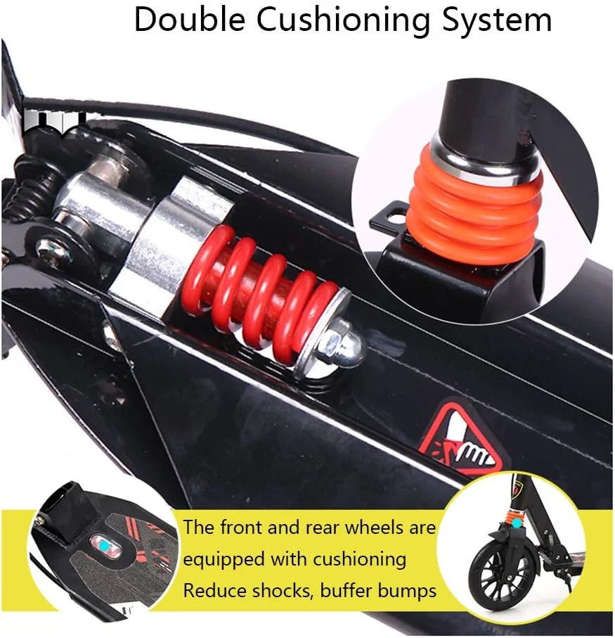 اسکوتر بزرگسالان ZCM-Scooter با چرخ‌های بزرگ، اسکوتر تاشو بزرگسالان، ترمز دیسکی، جذب شوک دوبل، تحمل وزن 100 کیلوگرم، مناسب برای سفر های شهری و دانشگاهی (غیر برقی)