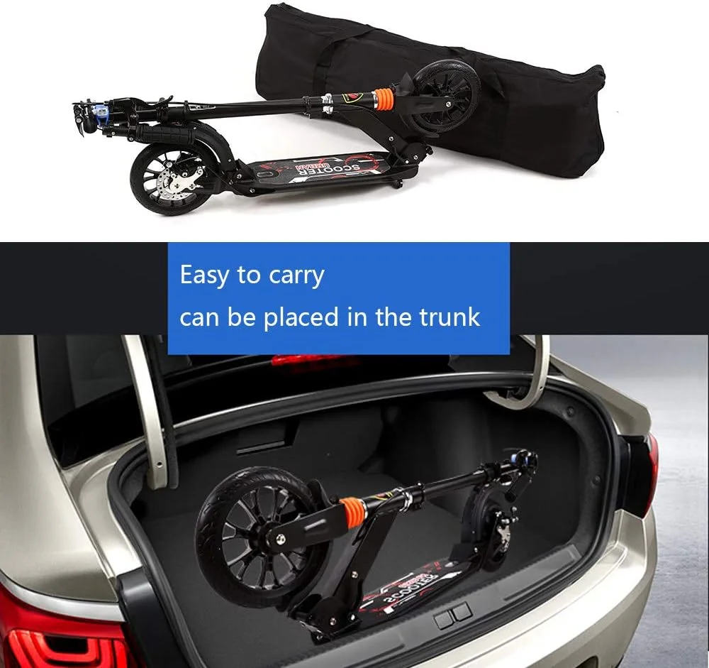 اسکوتر بزرگسالان ZCM-Scooter با چرخ‌های بزرگ، اسکوتر تاشو بزرگسالان، ترمز دیسکی، جذب شوک دوبل، تحمل وزن 100 کیلوگرم، مناسب برای سفر های شهری و دانشگاهی (غیر برقی)