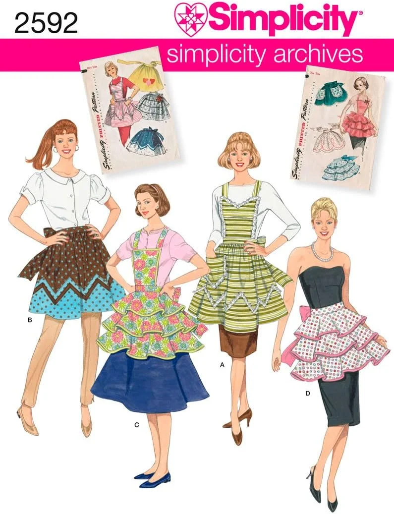 الگوی خیاطی سادگی 2592 پیش بند، سایزهای S-M-L