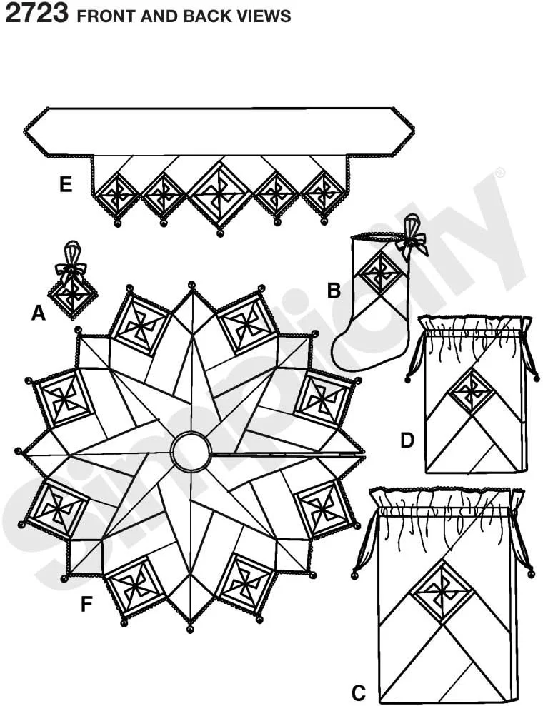 الگوی خیاطی سادگی 2723، صنایع دستی، تک سایز