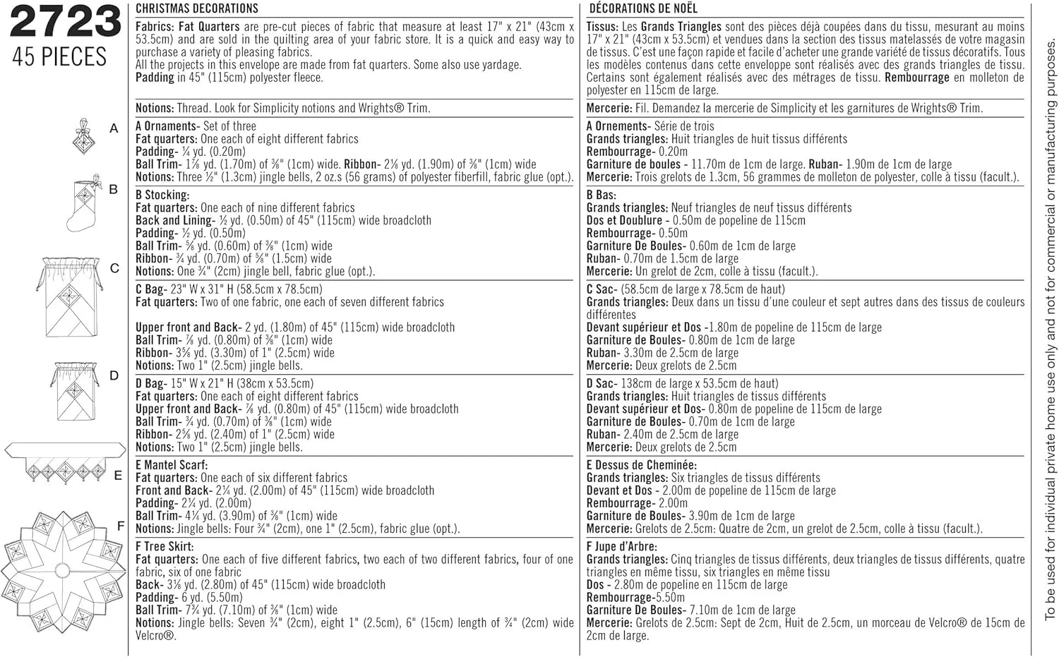 الگوی خیاطی سادگی 2723، صنایع دستی، تک سایز