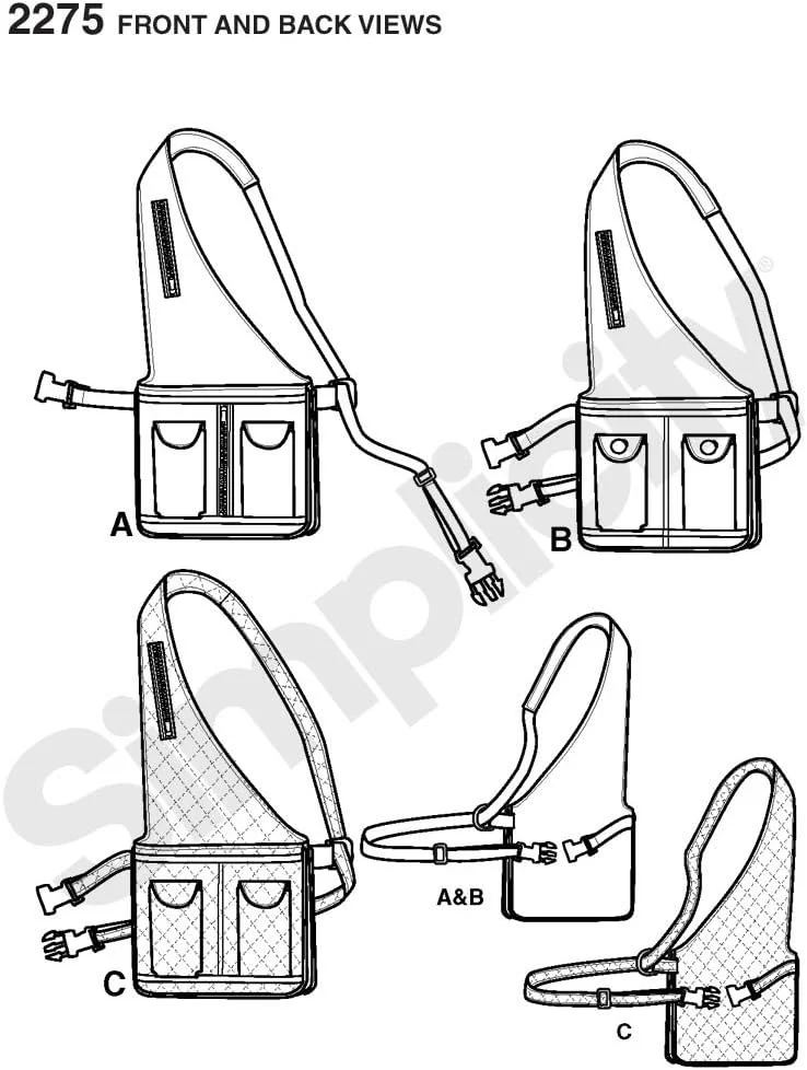 الگوی خیاطی کیف سادگی 2275