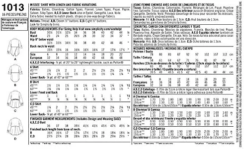 الگوی خیاطی سادگی 1013: پیراهن زنانه با تنوع پارچه، سایز H5 (6-8-10-12-14)