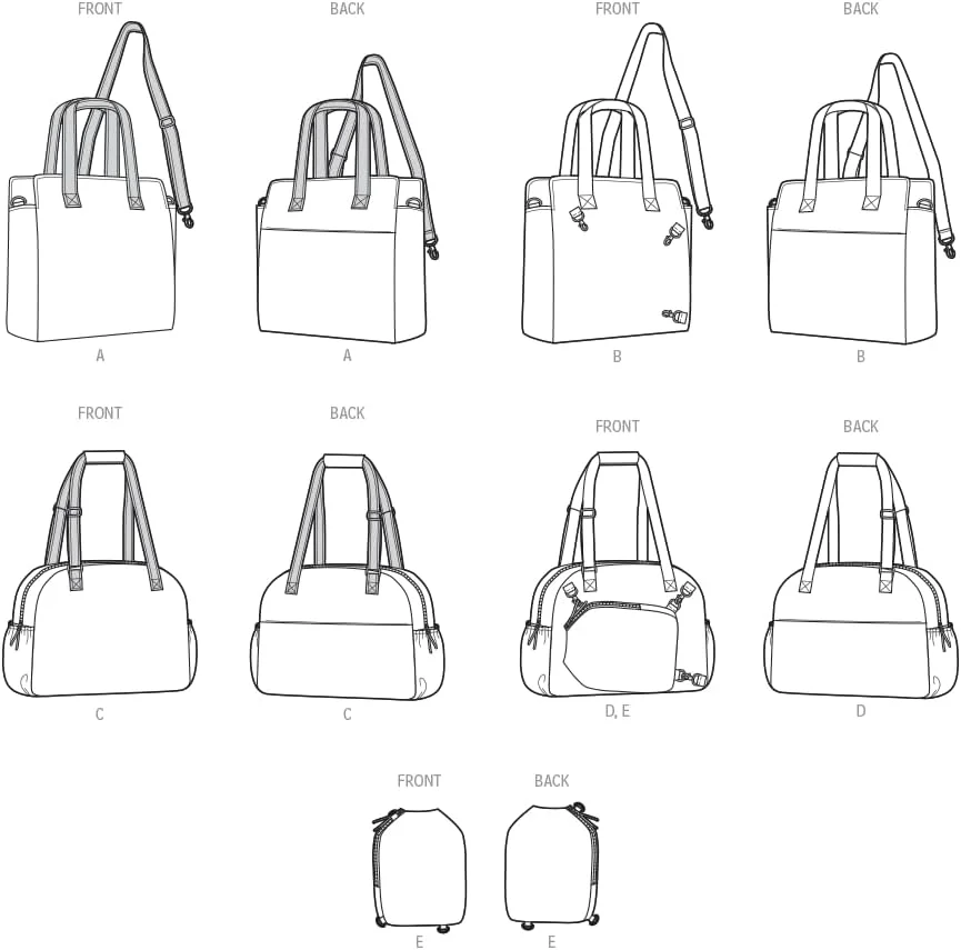 الگوی خیاطی کیف دستی ساده و روکش راکت پیکل بال، کد طراحی S9935، یک سایز، چند رنگ
