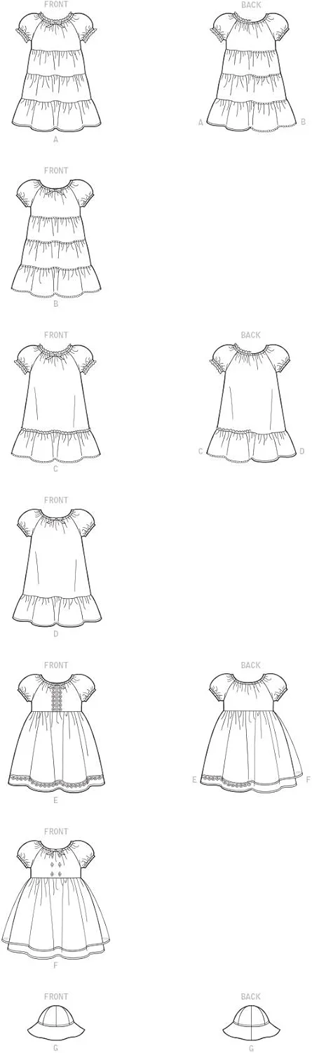 الگوی خیاطی سادگی S9126 برای لباس کودک نوپا، متنوع، BB (2-3-4)