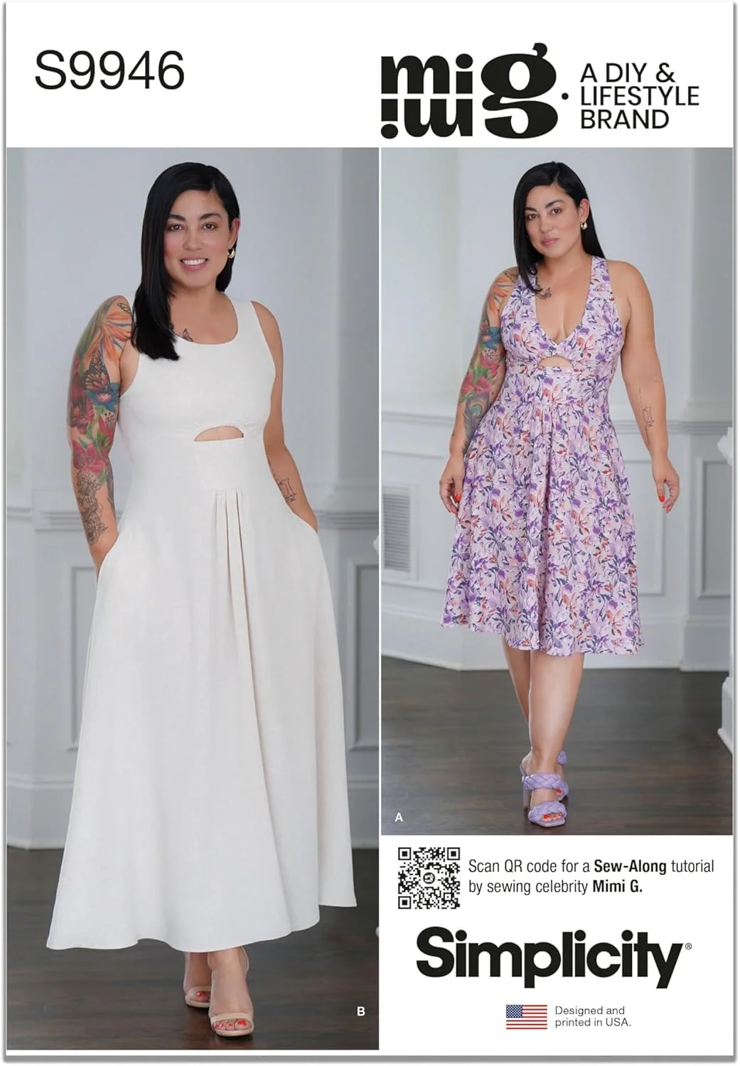 الگوی خیاطی لباس زنانه SIMPLICITY Mimi G Style K5 SS9946K5 (سایز 8-10-12-14-16)