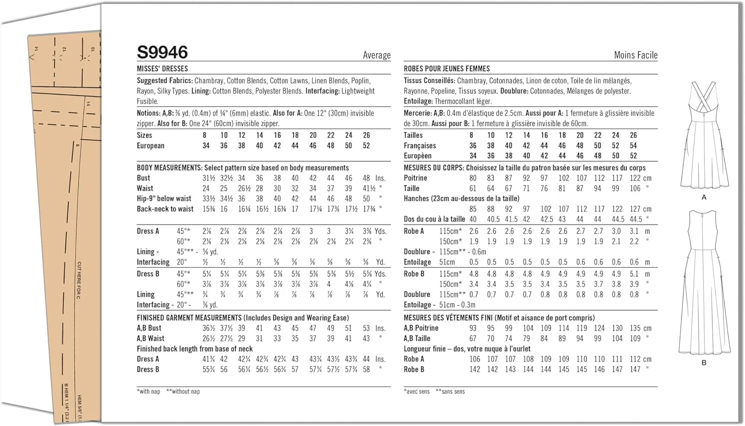 الگوی خیاطی لباس زنانه SIMPLICITY Mimi G Style K5 SS9946K5 (سایز 8-10-12-14-16)