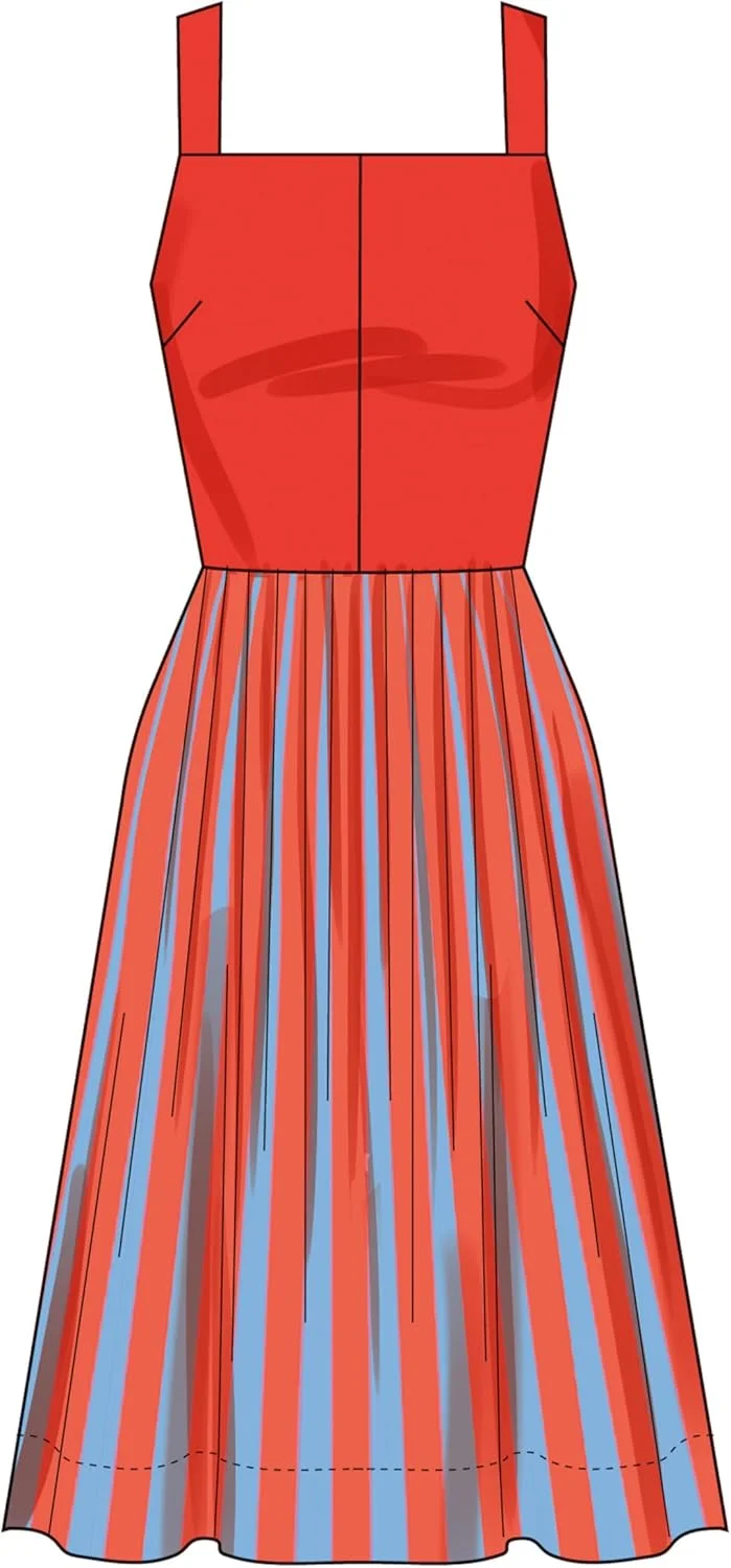 الگوی خیاطی سادگی SS3131AA لباس زنانه و دخترانه در سه قد AA (10-12-14-16-18)