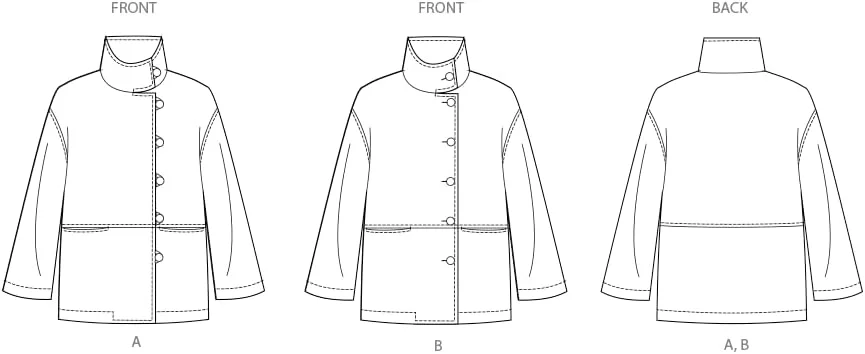 الگوی خیاطی SIMPLICITY مدل SS3072A مخصوص کت زنانه A (XS-S-M-L-XL-XXL)