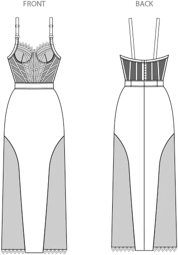 الگوی خیاطی سیمپلیسیتی SS3085BB لباس کرست زنانه و دخترانه توسط Madalynne Intimates BB (1X-5X)